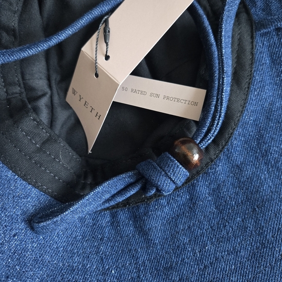 New Wyeth Birdie UPF 50 Sun Rated Packable Denim Strap Bucket Hat One Size NWT - Picture 12 of 12